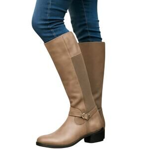 NWT Life Stride Soft System 7 Gray Suede Womens Knee Length Riding Boot New Tags